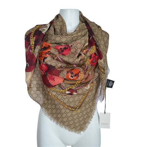 gucci scarf womens feathery|Gucci scarf clearance.